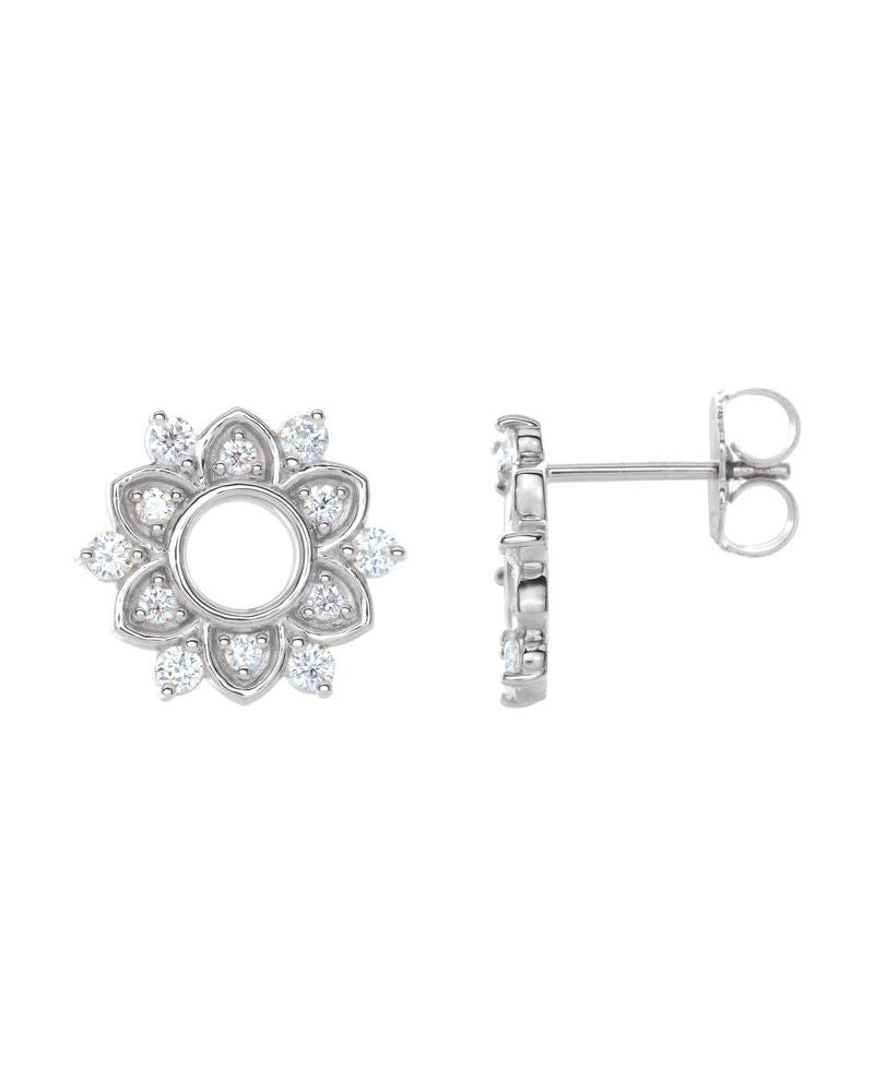 Brinco Cravejado em Ouro 14k com Diamantes Naturais – Modelo 8