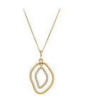 Colar Silhueta Vazada em Ouro 14k com Diamantes Naturais