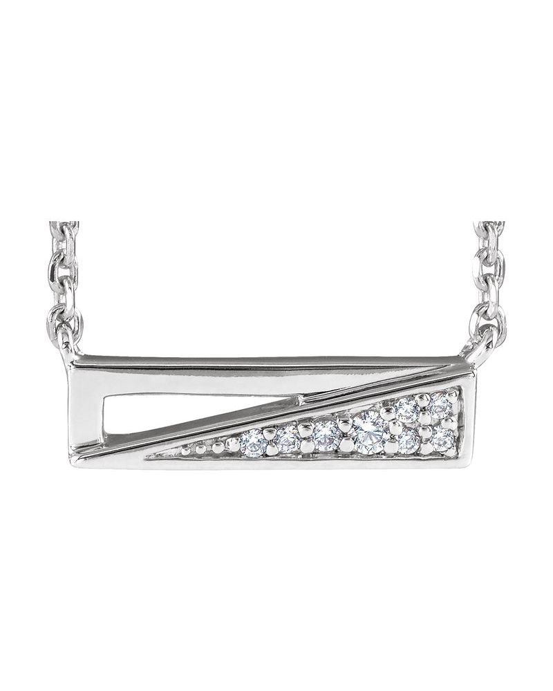 Colar Barra Cravejado em Ouro 14k com Diamantes Naturais – Modelo 12