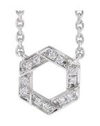 Colar Geométrico Cravejado em Ouro 14k com Diamantes Naturais – Modelo 3