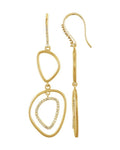 Brinco Silhueta Vazada em Ouro 14k com Diamantes Naturais