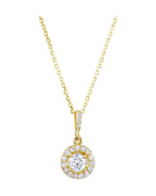 Colar Halo em Ouro 14k com Diamantes de Laboratório – Modelo 2