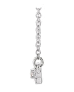 Colar Cruz Barra em Ouro 14k com Diamantes Naturais