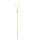 Colar Barra Y em Ouro 14k com Diamantes Naturais – Modelo 7