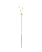 Colar Barra Y em Ouro 14k com Diamantes Naturais – Modelo 7