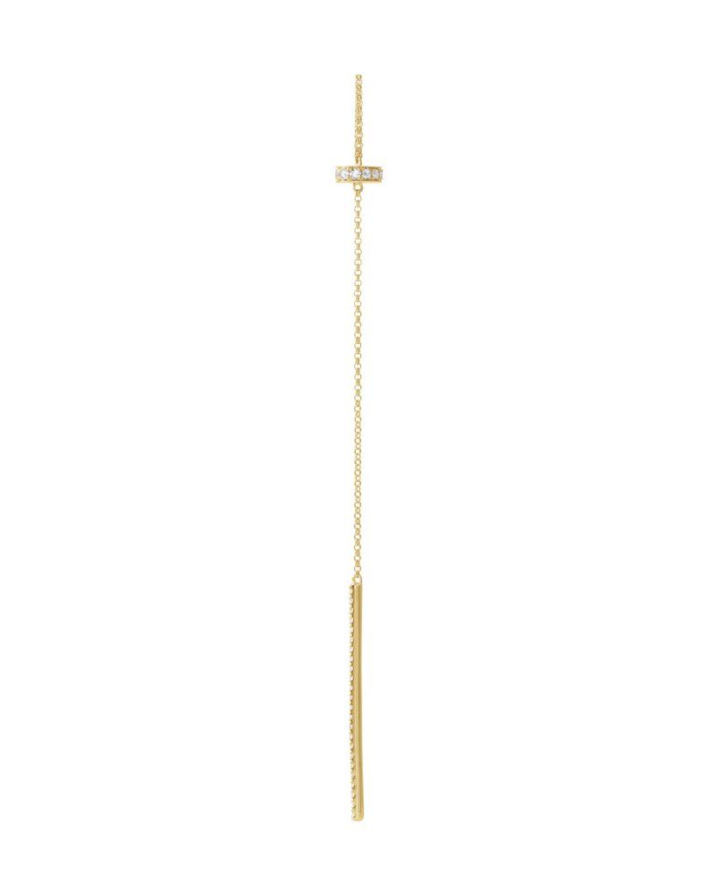 Colar Barra Y em Ouro 14k com Diamantes Naturais – Modelo 7