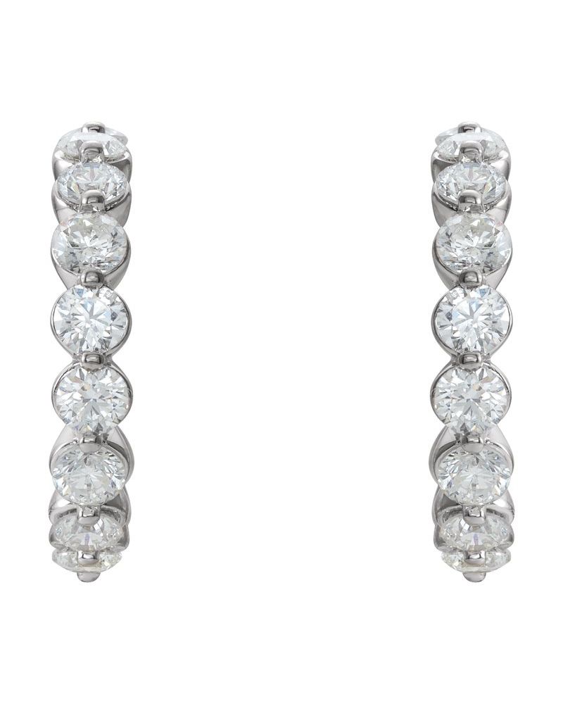 Brinco de Aro Cravejado em Ouro 14k com Diamantes de Laboratório