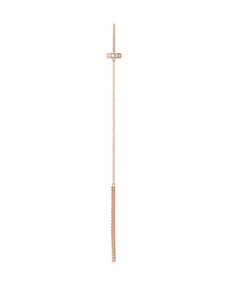 Colar Barra Y em Ouro 14k com Diamantes Naturais – Modelo 7