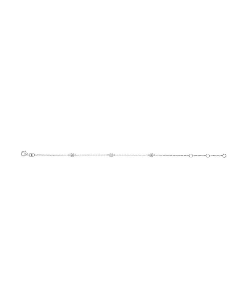 Pulseira Estações com Cravação Bezel em Ouro 14k com Diamantes Naturais – Modelo 2