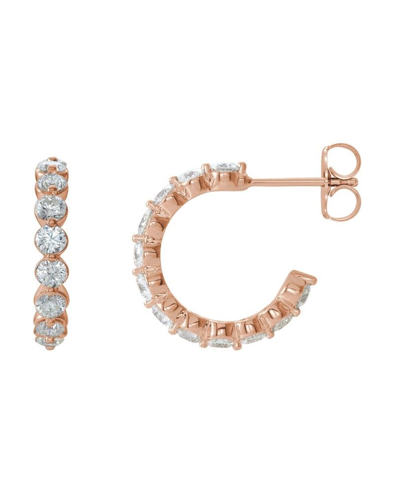 Brinco de Aro Cravejado em Ouro 14k com Diamantes de Laboratório