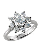 Anel Cluster em Ouro 14k com Diamantes Naturais – Modelo 9