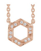 Colar Geométrico Cravejado em Ouro 14k com Diamantes Naturais – Modelo 3