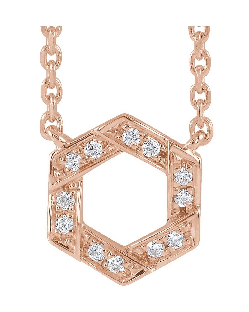Colar Geométrico Cravejado em Ouro 14k com Diamantes Naturais – Modelo 3