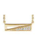 Colar Barra Cravejado em Ouro 14k com Diamantes Naturais – Modelo 12