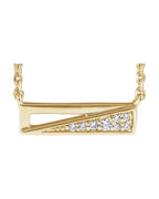 Colar Barra Cravejado em Ouro 14k com Diamantes Naturais – Modelo 12