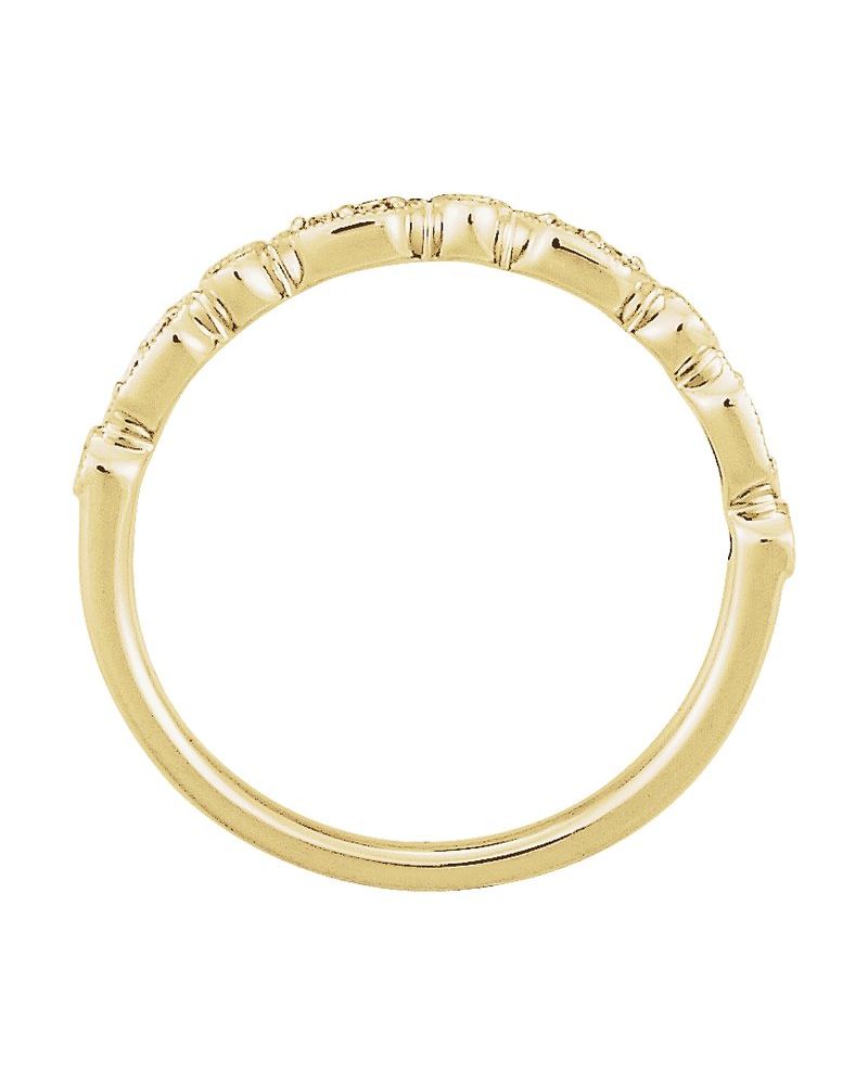 Anel Cravejado Empilhável em Ouro 14k com Diamantes Naturais – Modelo 10