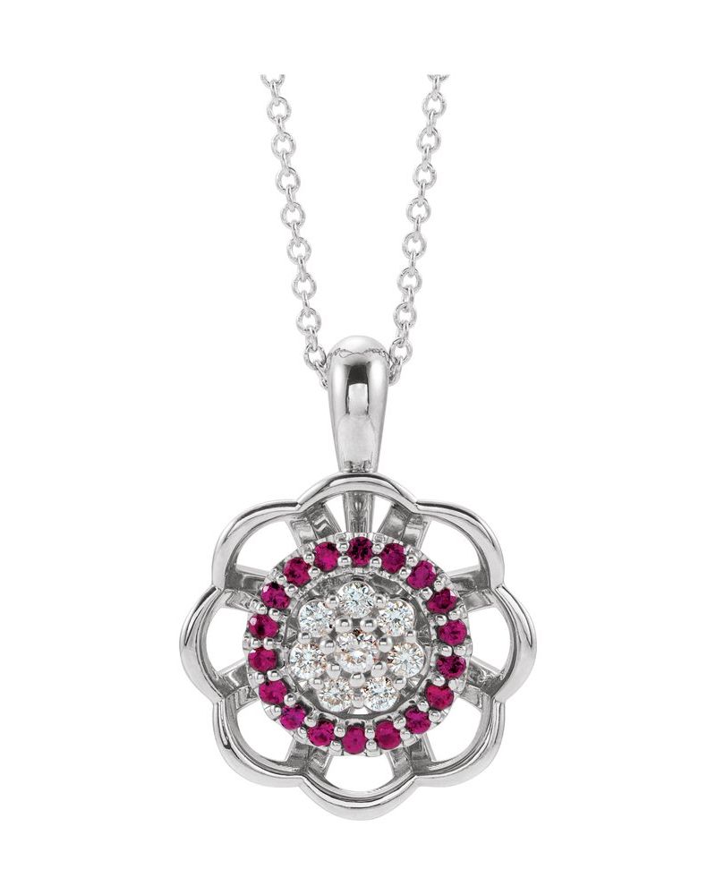 Colar Cluster Halo em Ouro 14k com Diamantes Naturais