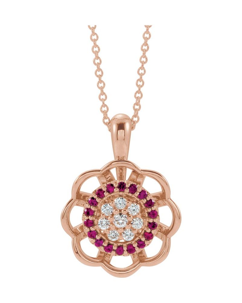 Colar Cluster Halo em Ouro 14k com Diamantes Naturais