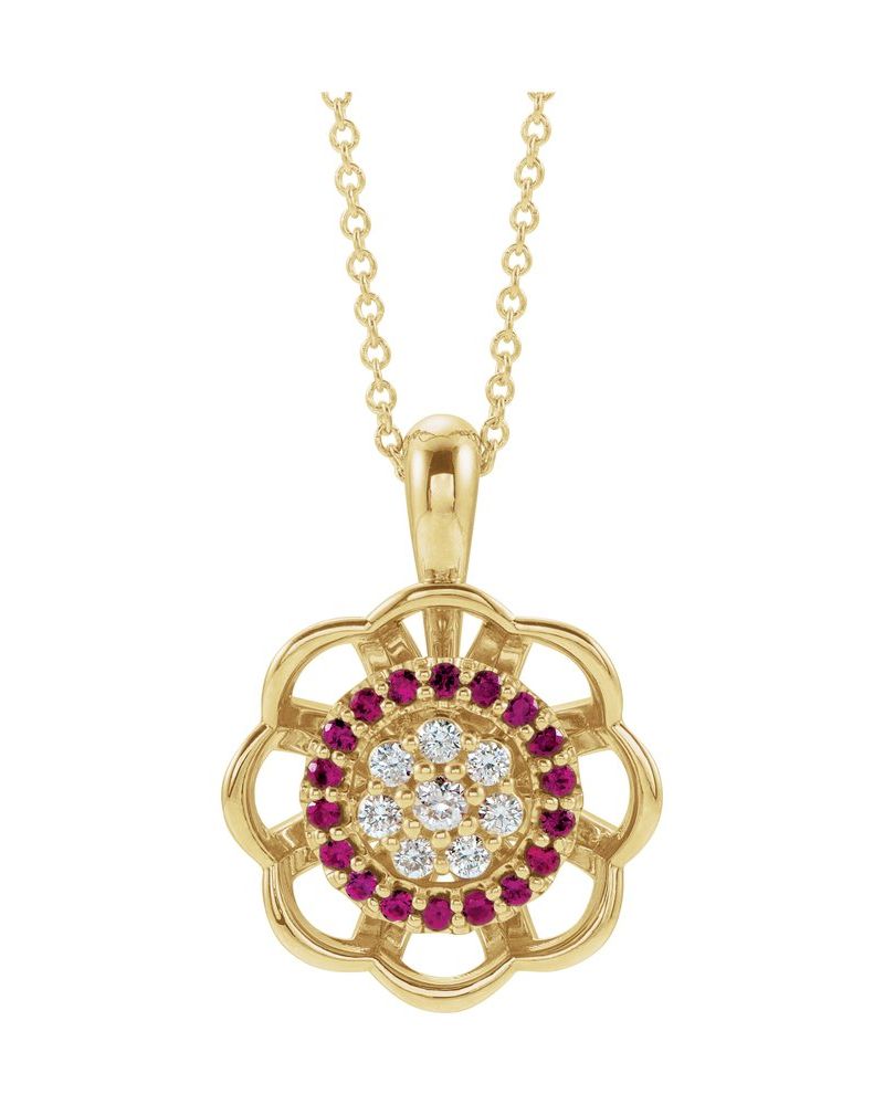 Colar Cluster Halo em Ouro 14k com Diamantes Naturais