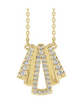 Colar Art Déco Cravejado em Ouro 14k com Diamantes Naturais