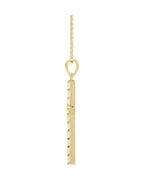 Colar Cruz Cravejado em Ouro 14k com Diamantes de Laboratório – Modelo 2