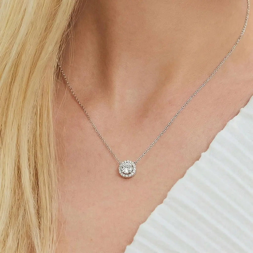 Colar de Prata 925 com Pedras Moissanite 5mm