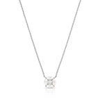 Colar de Prata 925 com Pingente de Pedras Moissanites 3mm
