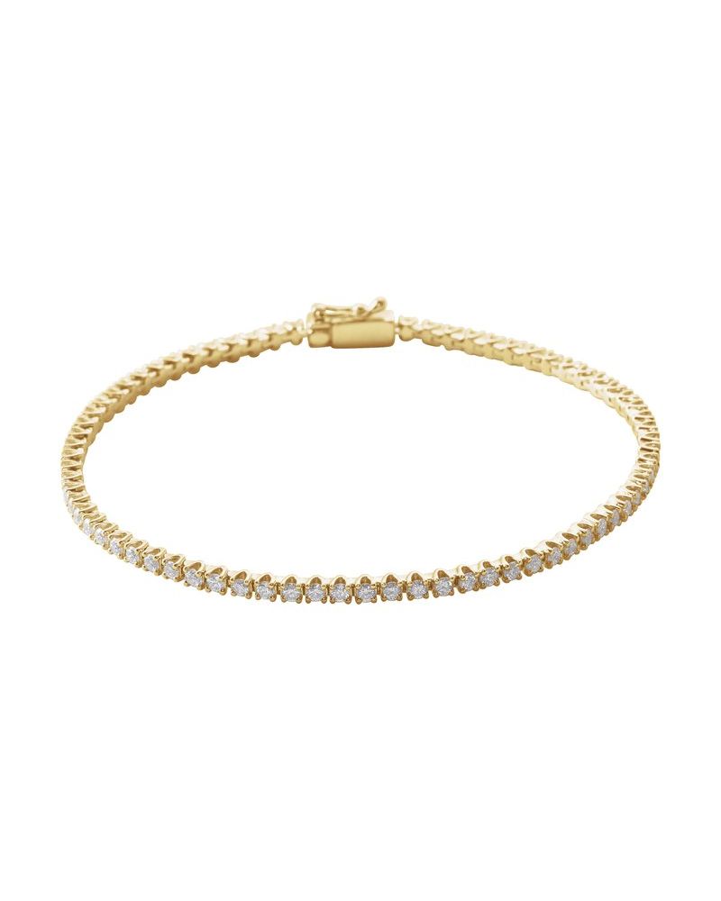Pulseira Riviera em Ouro 14k com Diamantes Naturais – Modelo 5