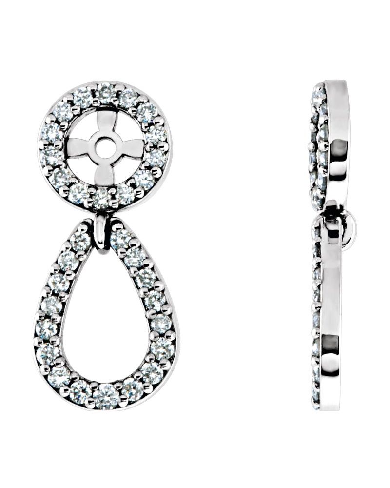 Jaqueta para Brinco Cravejada em Ouro 14k com Diamantes Naturais – Modelo 4