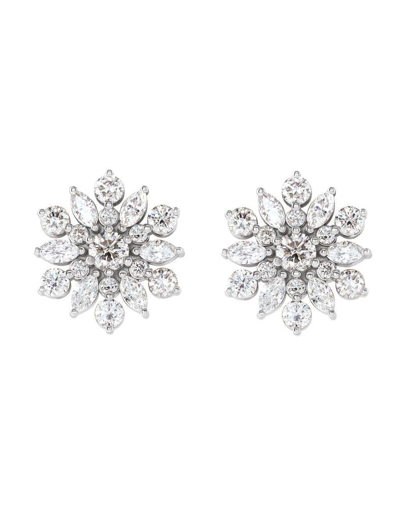 Brinco Cluster Vintage em Ouro 14k com Diamantes Naturais