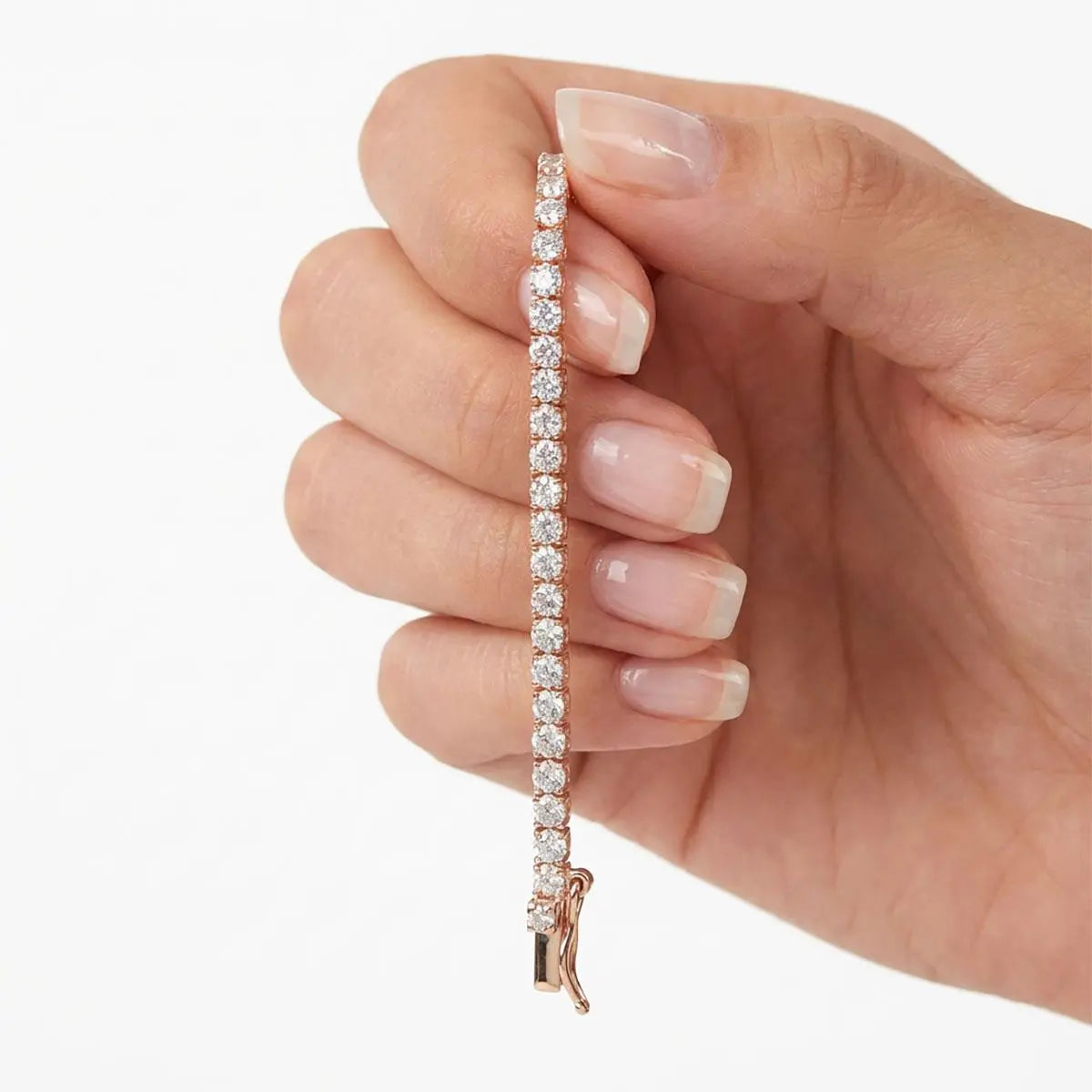 Extensor Folheado a Ouro de Riviera com Zircônias Redondas