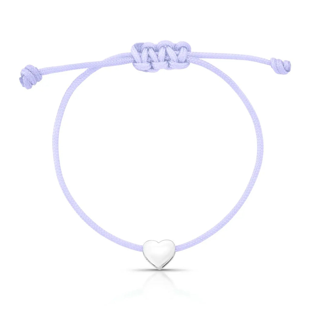 Pulseira de Prata 925 Kids Regulável com Coração