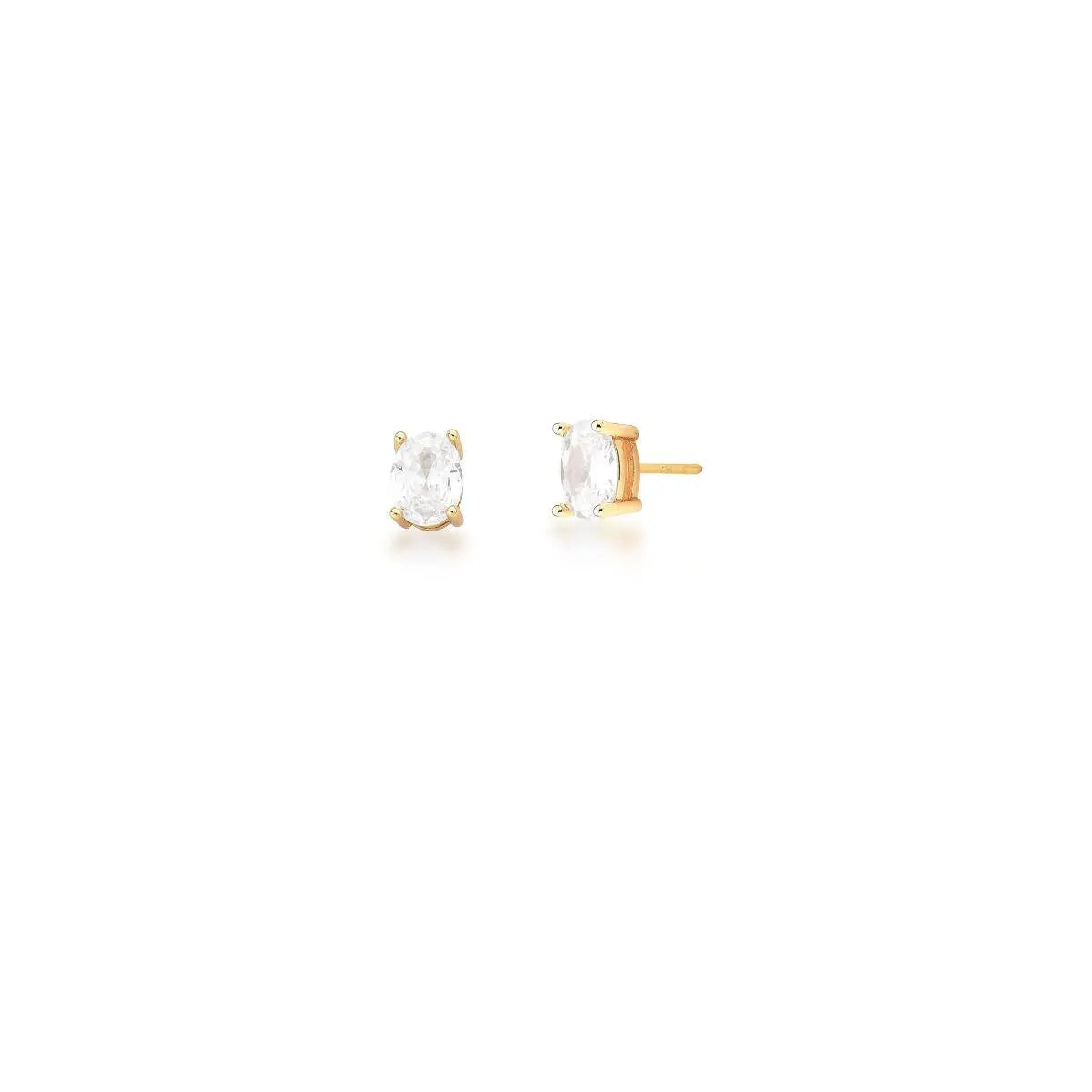 Conjunto Brinco e Colar com Zircônias Ovais