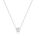 Colar de Prata 925 com Pingente Oval e Liso de Anjo