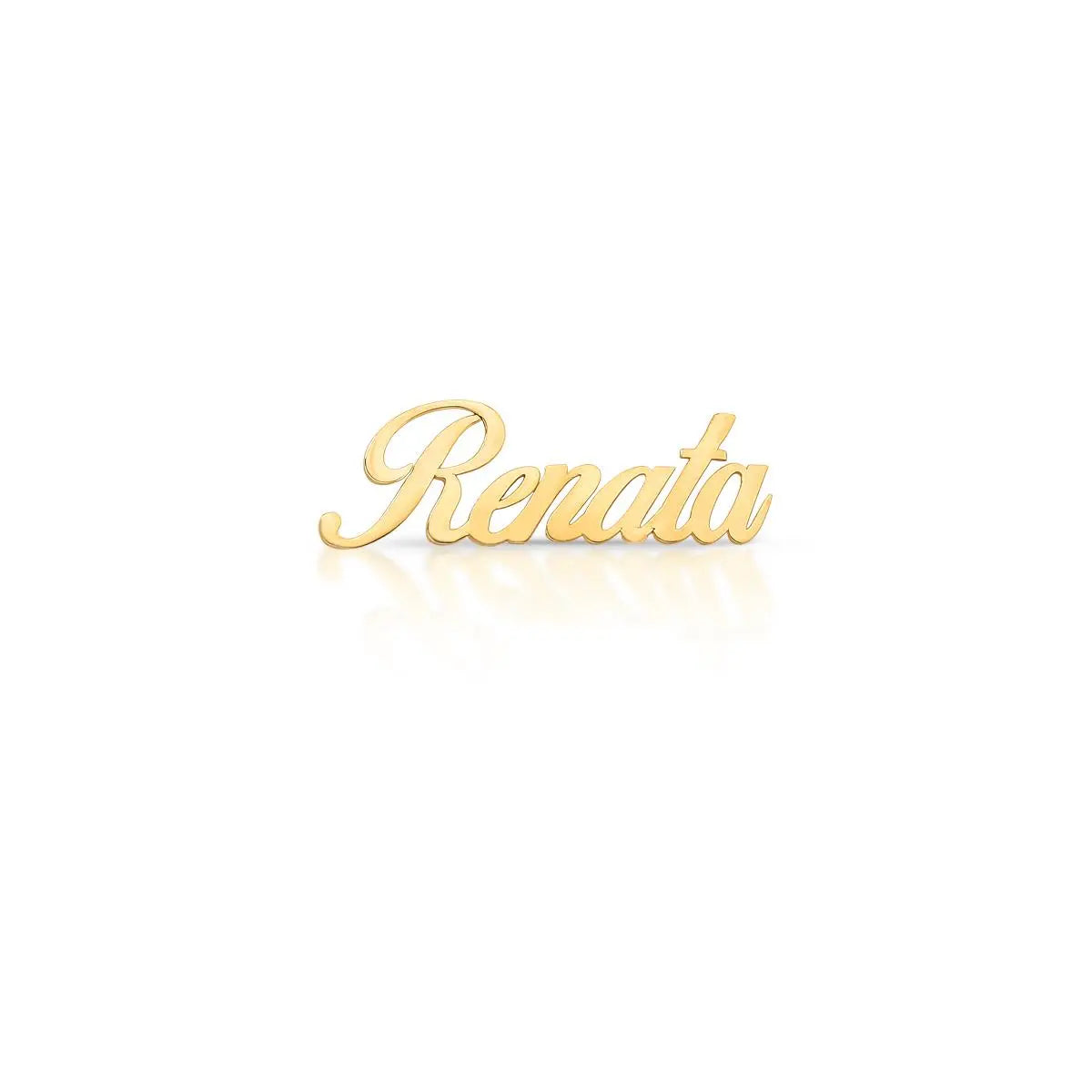 Broche Folheado a Ouro Personalizado com 1 Palavra de Até 9 Letras