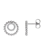 Brinco Bolinhas Círculo em Ouro 14k com Diamantes Naturais