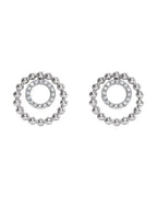Brinco Bolinhas Círculo em Ouro 14k com Diamantes Naturais