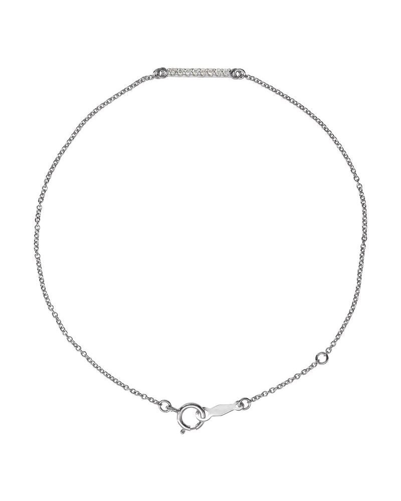 Pulseira Barra Cravejada em Ouro 14k com Diamantes Naturais – Modelo 3