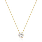 Conjunto Folheado a Ouro Brinco e Colar com Pingente Redondo