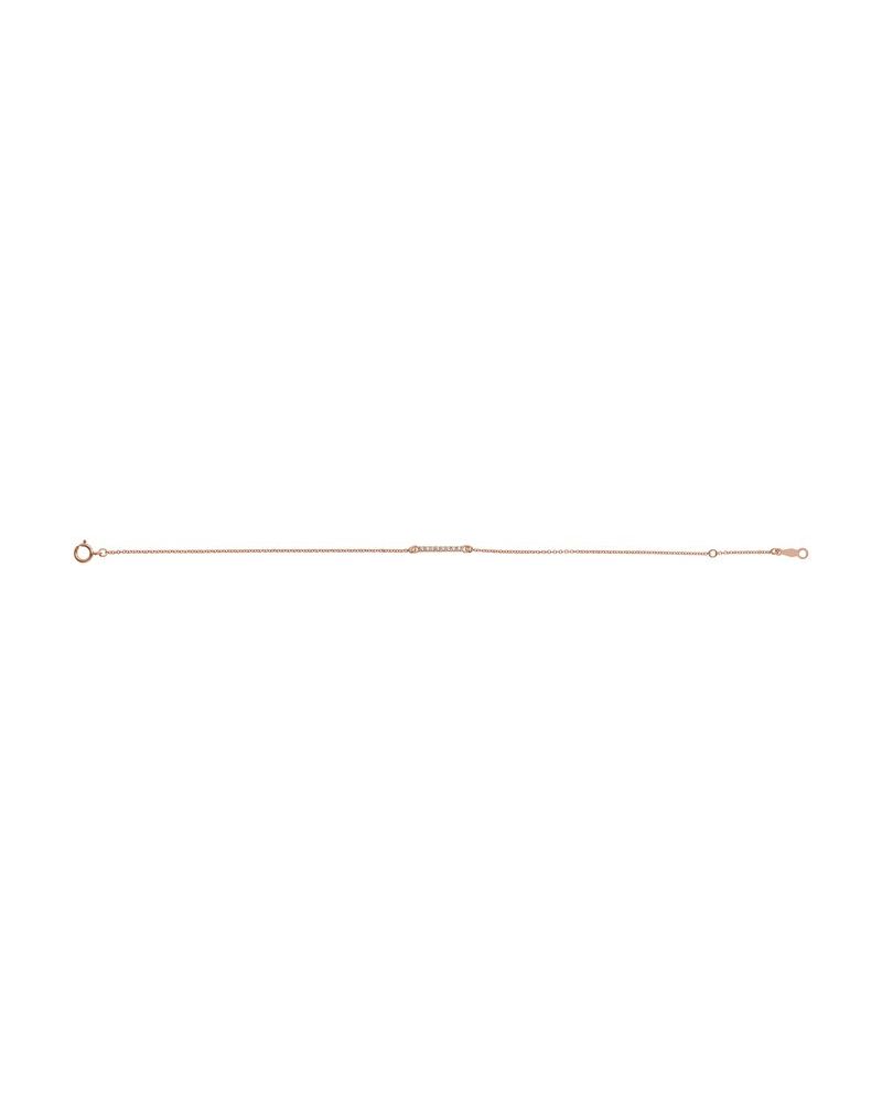 Pulseira Barra Cravejada em Ouro 14k com Diamantes Naturais – Modelo 3