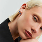 Brinco Ear de Prata 925 Cuff com Cristais de Gota