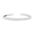 Bracelete de Prata 925 com Cristais Quadrados e Zircônias