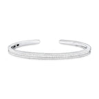 Bracelete de Prata 925 com Cristais Quadrados e Zircônias