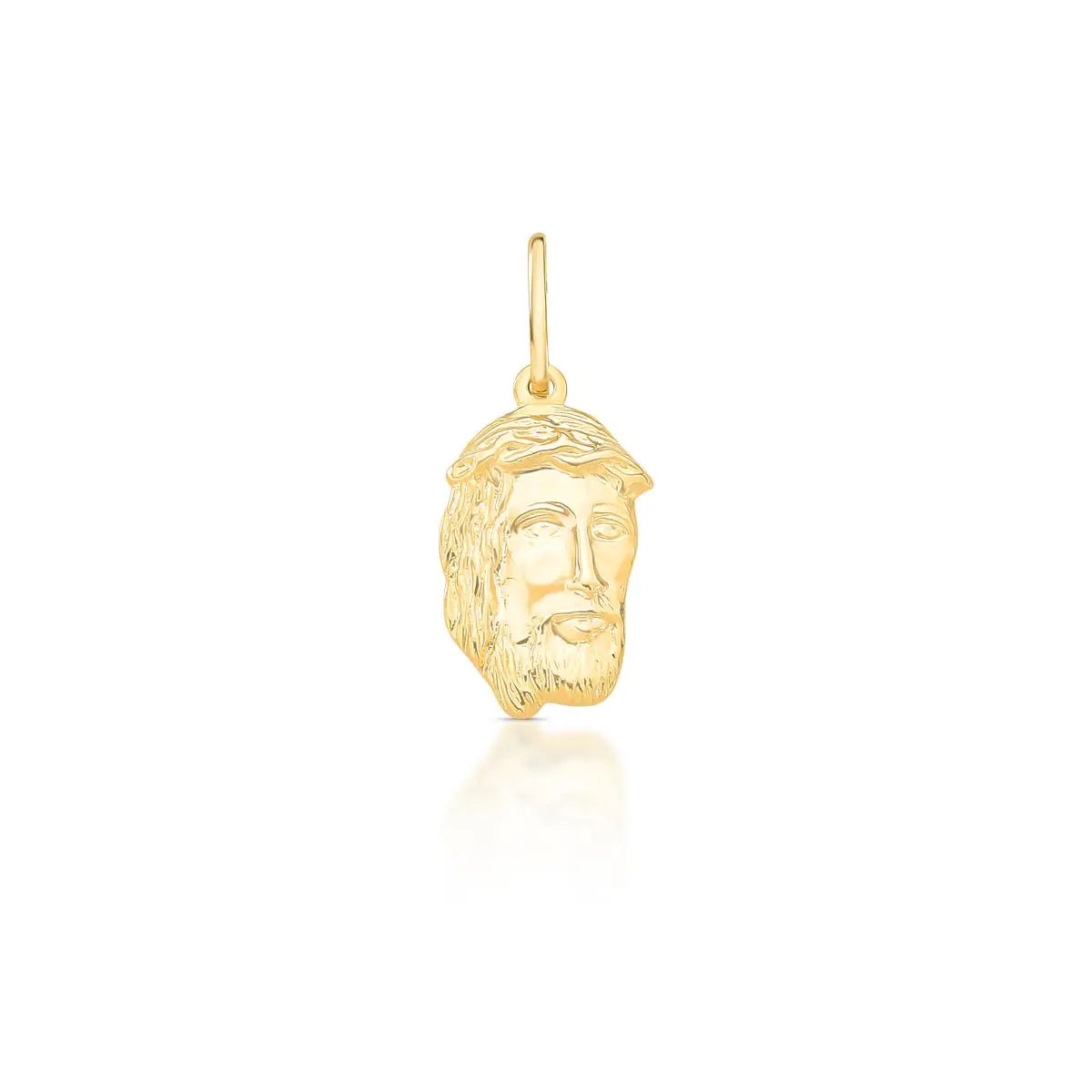 Pingente de Prata 925 Banhada a Ouro com a Face de Jesus