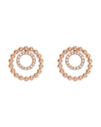 Brinco Bolinhas Círculo em Ouro 14k com Diamantes Naturais
