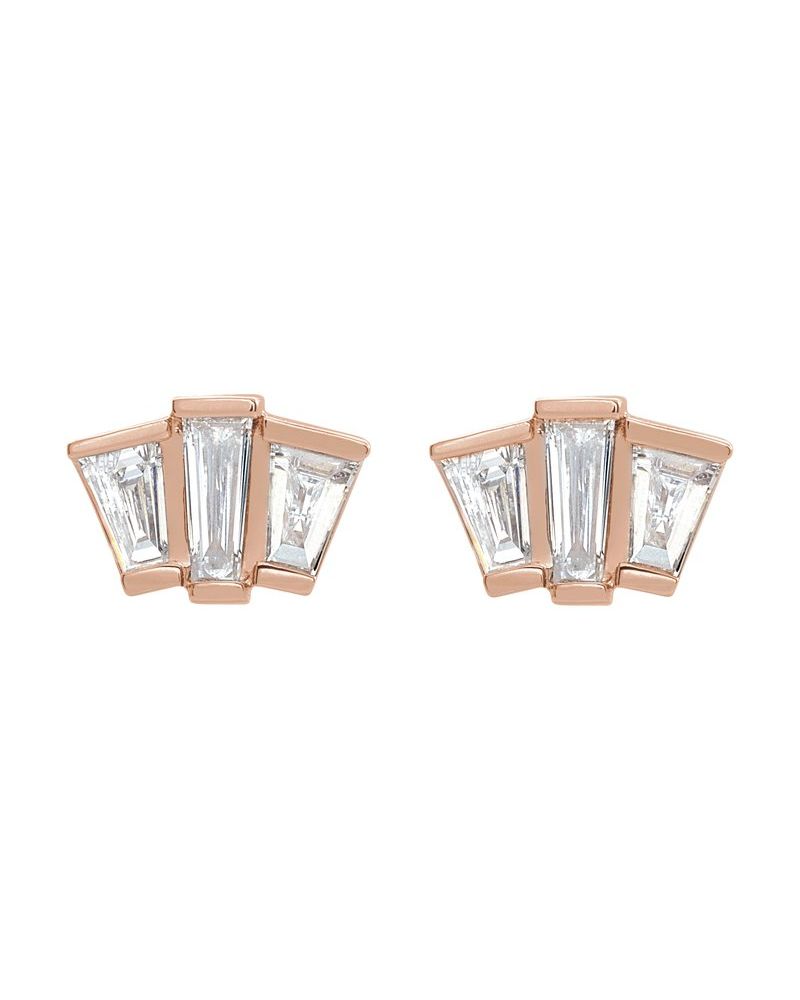 Brinco Geométrico Cluster em Ouro 14k com Diamantes Naturais – Modelo 2