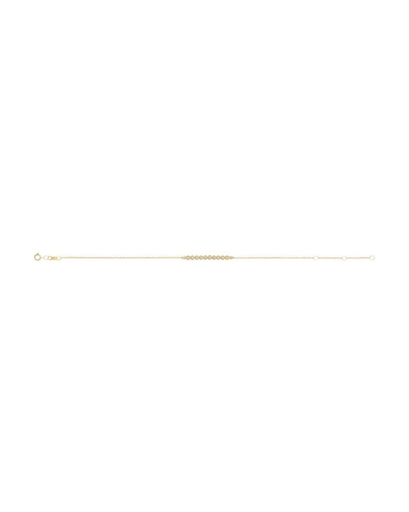 Pulseira Barra Cravejada em Ouro 14k com Diamantes Naturais – Modelo 2