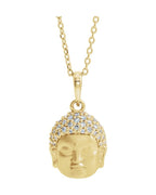 Colar Buda em Ouro 14k com Diamantes Naturais
