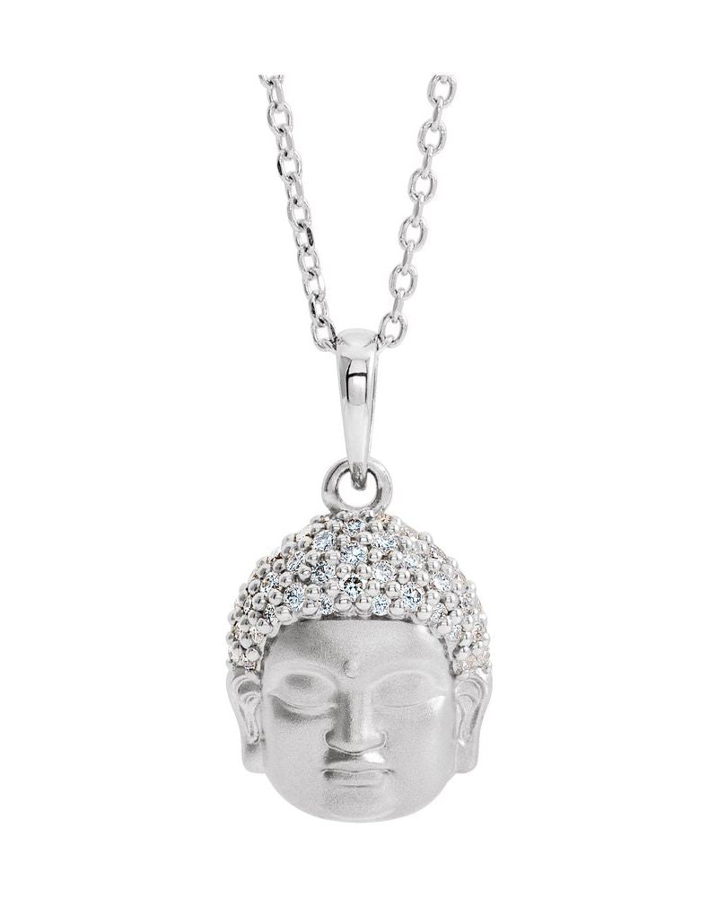 Colar Buda em Ouro 14k com Diamantes Naturais
