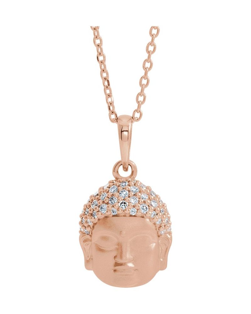 Colar Buda em Ouro 14k com Diamantes Naturais